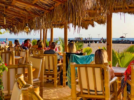 palm beach santa maria sal cape verde restaurant side tables