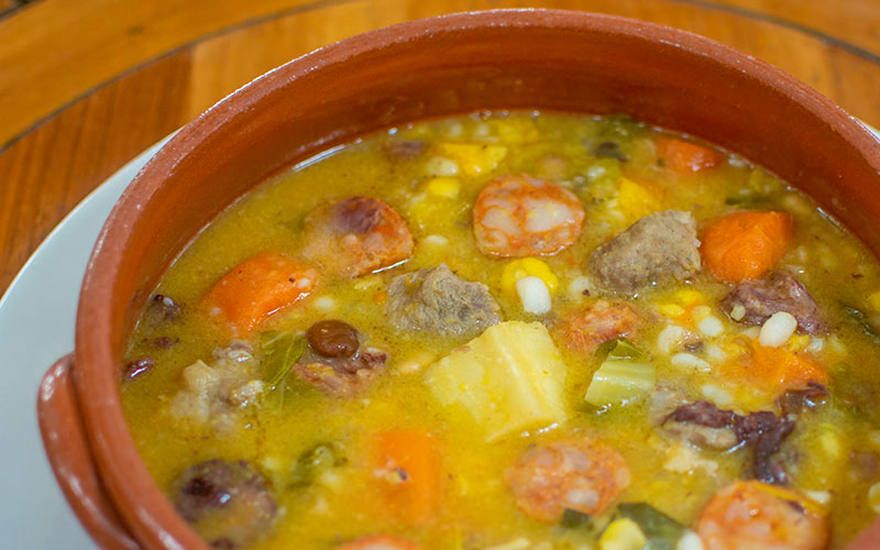 PalmBeach Tropical Restaurant | Cachupa Rica | typical Cape Verdean soup with legumes, fish, meat, sweet potato, cassava
