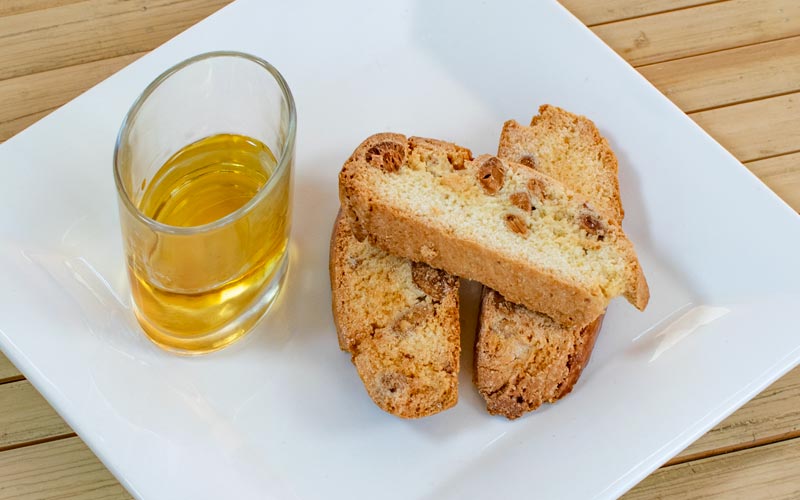 PalmBeach Tropical Restaurant | Cantucci e Vin Santo | the traditional Tuscan dry almond biscuits, wisely paired with a glass of Vin Santo