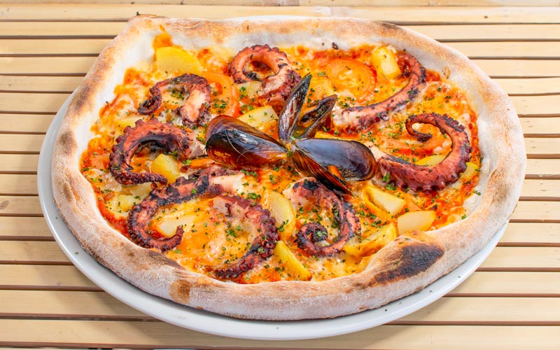 PalmBeach Tropical Restaurant | Tentacolami | tomato, mozzarella, octopus, mussels, potatoes, fresh tomato, parsley